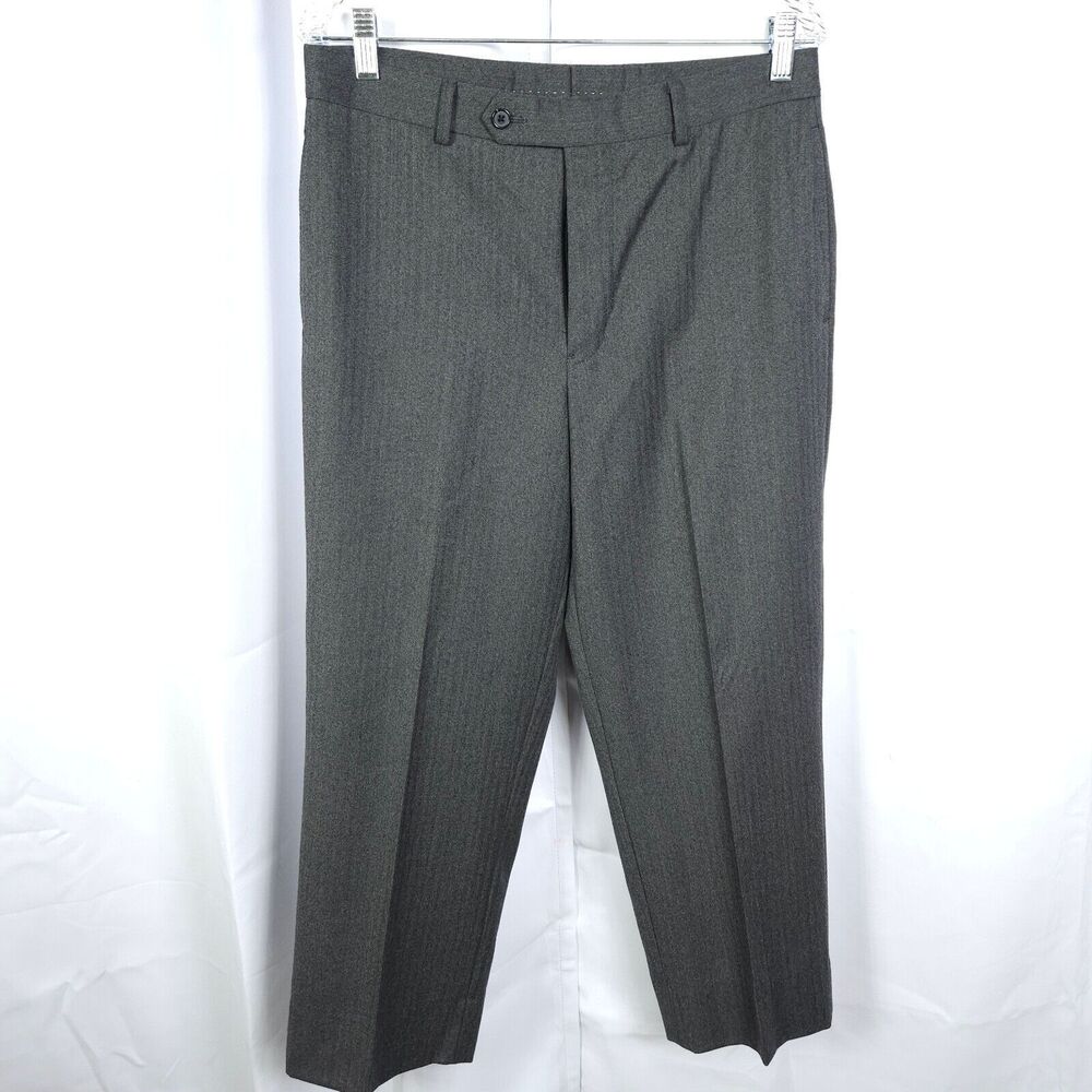 Brooks Brothers 1818 Madison Men's Gray Wool‎ Dress Pants 33W 33x26
